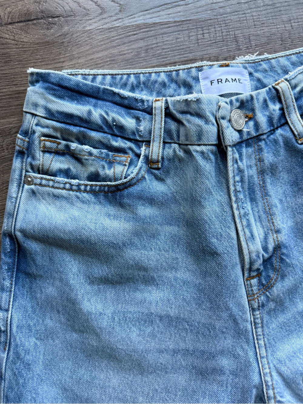 FRAME - Le Super High Rise Mini Boot jeans Light Blue Women's Jeans SIZE 27 - Picture 6 of 16